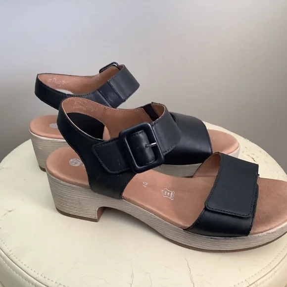 Like New- Remonte Leather Block Heel/ Platform Sandals - Picture 5 of 12
